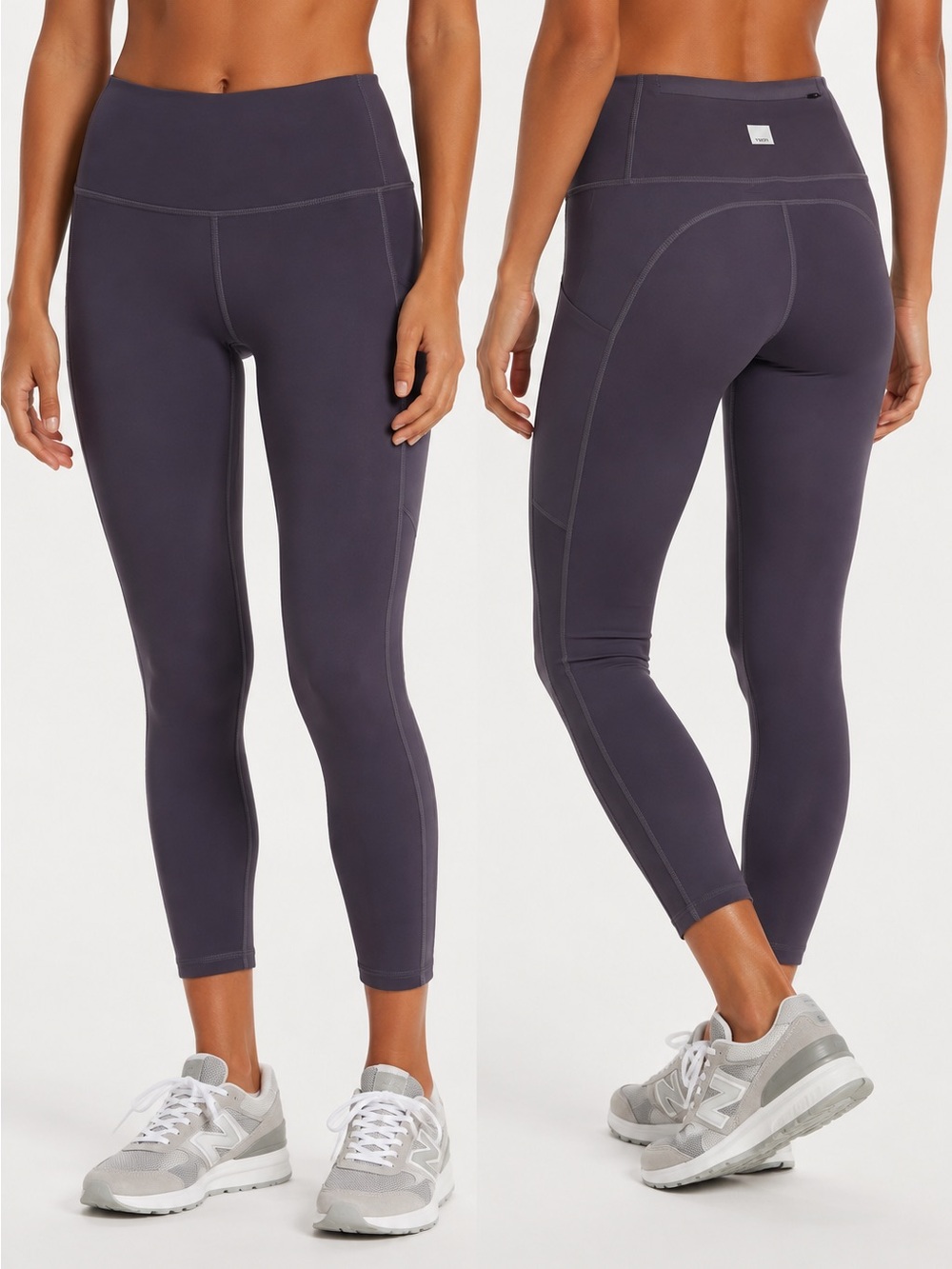 Vuori High-Rise Crop Leggings in Plum